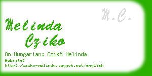 melinda cziko business card